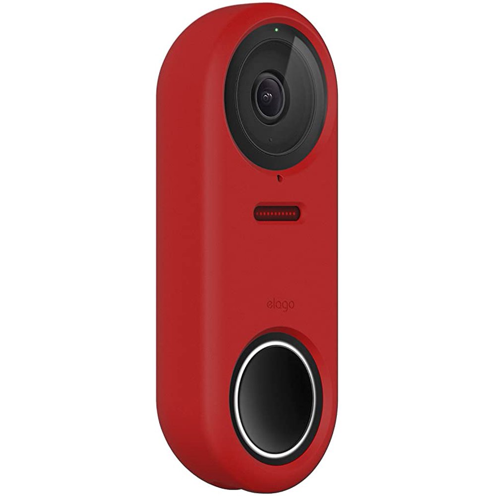 elago Silicone Case Designed for Google Nest Hello Doorbell Cover (Red