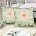 thumbnail image 3 of Hello Sunshine Pillow Covers 20 x 20 Inch Set of 2, Daisy Flower Spring Outdoor Farmhouse Stripes Throw Pillows, Spring Summer Decorations Cushion Case for Couch Living Room Bedroom, Green, 3 of 5