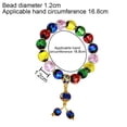 thumbnail image 2 of Pulsera elástica hecha a mano con cuentas de cristal de colores para mujer, multicolor: significa perfecto y feliz., 2 of 5