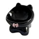 thumbnail image 2 of Tazón de gato elevado inclinado Tazón de alimentación de mascotas Minimalista Anti vómitos Protección contra el cuello Dispensador de alimentos de negro, 2 of 9