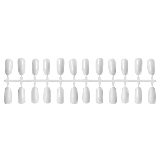 240 piezas falsas de cubierta completa Nail Art Tips Sticks Esmalte de uñas Color Display Practice Salon Tool (Blanco)