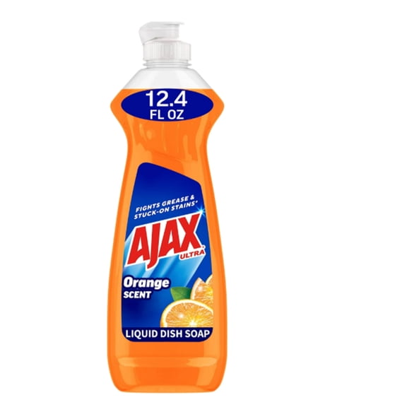 Ajax Ultra Triple Action Dishwashing Liquid Dish Soap, Orange Scent, 12.4 Fluid Ounce