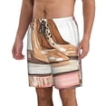 thumbnail image 2 of Kdxio Stylish High Heels On Books Pattern Mens Casual Shorts - Drawstring Summer Beach Sports Shorts for Men, 2 of 5
