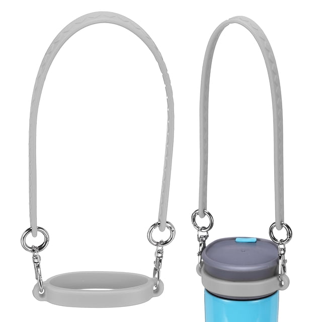 Mango de botella de agua de silicona Uxcell, correa universal para accesorios de taza Stanley