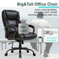 thumbnail image 3 of BestOffice Big and Tall Office Chair, Lumbar Support, Rolling Swivel for Men, Women(Brown), 3 of 7