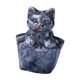 thumbnail image 5 of Estatua de gato de cristal de imitación, mini adorno de gatito, miniatura ligera para mesa Gris, 5 of 9
