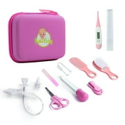 KAILEXBABY Baby Girl Healthcare Grooming Kit with Nasal Aspirator - Pink