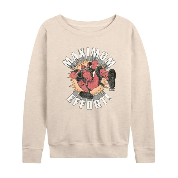 Marvel Deadpool - Maximum Effort - Women's French Terry Pullover Sweatshirt