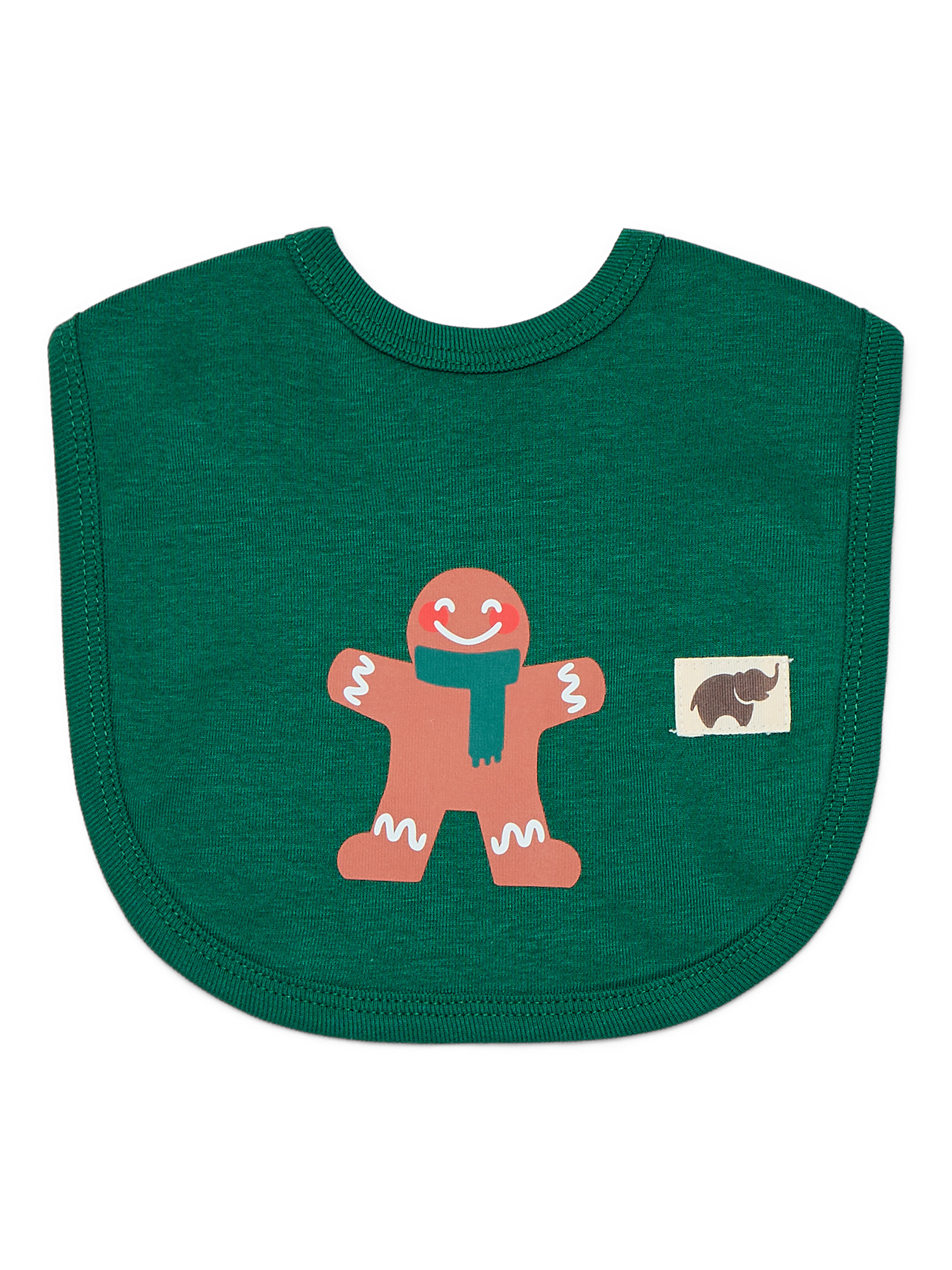 M+A by Monica + Andy Gender Neutral Baby Christmas Organic Cotton One Piece Pajamas and Bib Set, 2-Piece, Sizes 0M-24M