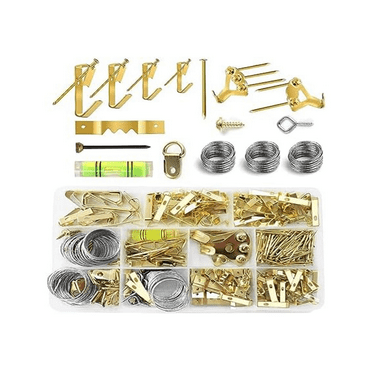 314 Pcs Picture Hanging Kit, Heavy Hooks for Drywall, with Nails,Hanging Wire Sawtoothetc