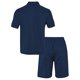 thumbnail image 5 of Pantalones de Carga con Cordón para Hombres, Verano Casual Color Sólido, Conjunto de Botones de Solapa de Manga Corta, 5 of 6