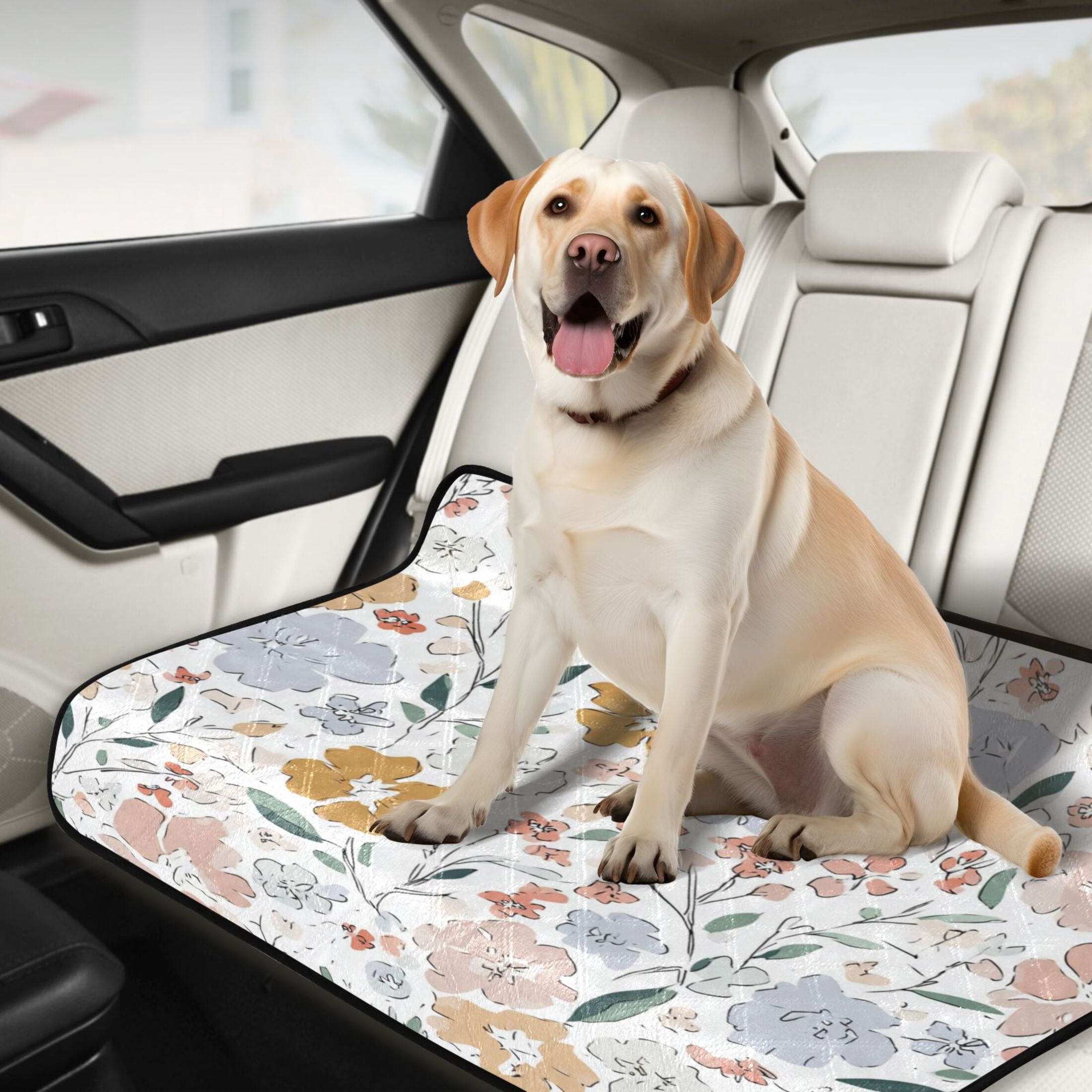 IAUYY Washable Pee Pads for Dogs Smallx3 Absorbent and Leak-Proof Non-Slip Reusable Puppy Pee Pads for Dogs Applicable to Playpen Potty Crate Scattered Floral Atmosphere