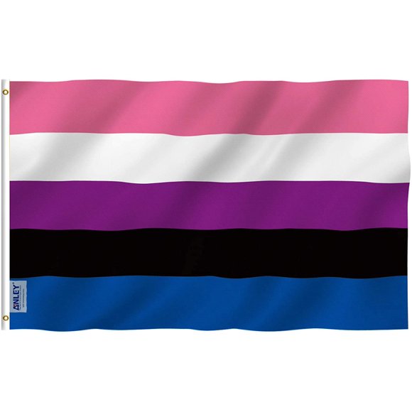 ANLEY Fly Breeze 3x5 Feet Genderfluid Flag - Genderfluid Pride Flags Polyester
