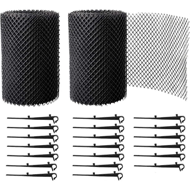 Rolls Durable PP Gutter Protection Grilles, Roof Protection and Leaf Protection + PLUS 20 Fixing Hooks + 18cm Width + 16m Length