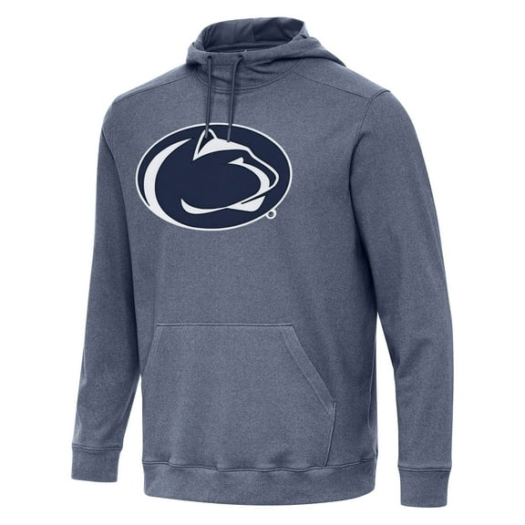 Men's Antigua Heather Navy Penn State Nittany Lions Cloud Pullover Hoodie