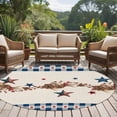 thumbnail image 4 of Round Rug 7Ft Washable Non-Slip, Independence Day Circle Area Rugs for Living Room Bedroom, Red Blue Stars Stripes Flag Wood Plaid Indoor Floor Mats Carpet Runner for Home Decor Aesthetic, 4 of 8