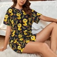 thumbnail image 4 of Rocae Ducks for Two Piece Sleepwear Pajamas Sets for Women Soft Short-Sleeved Pjs with Lounge Shorts -Large, 4 of 6