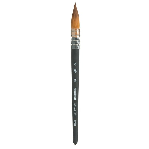 Princeton Art & Brush Co Aqua Elite Synthetic Kolinsky Sable Watercolor Brush, Quill, 6