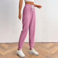 thumbnail image 7 of SRZYMJ Casual Corduroy Jogger Pants for Women Loose Elastic Waist Stretch Comfy Business Lounge Trousers with Pockets, 7 of 7