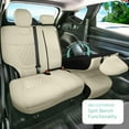 thumbnail image 5 of For Hyundai Tucson 2022-2024 FH Group Neoprene Custom Fit Car Seat Covers - Solid Beige Full Set, 5 of 6
