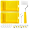 thumbnail image 2 of 16 Pcs Paint Roller Set 2 Inch High-Density Foam Paint Roller with Microfiber Cover Washable Reusable Wall Painting Roller for Wall Painting Repair Cabinets, 2 of 10