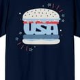 thumbnail image 2 of Americana USA Hamburger Men's Navy T-shirt-XXL, 2 of 4