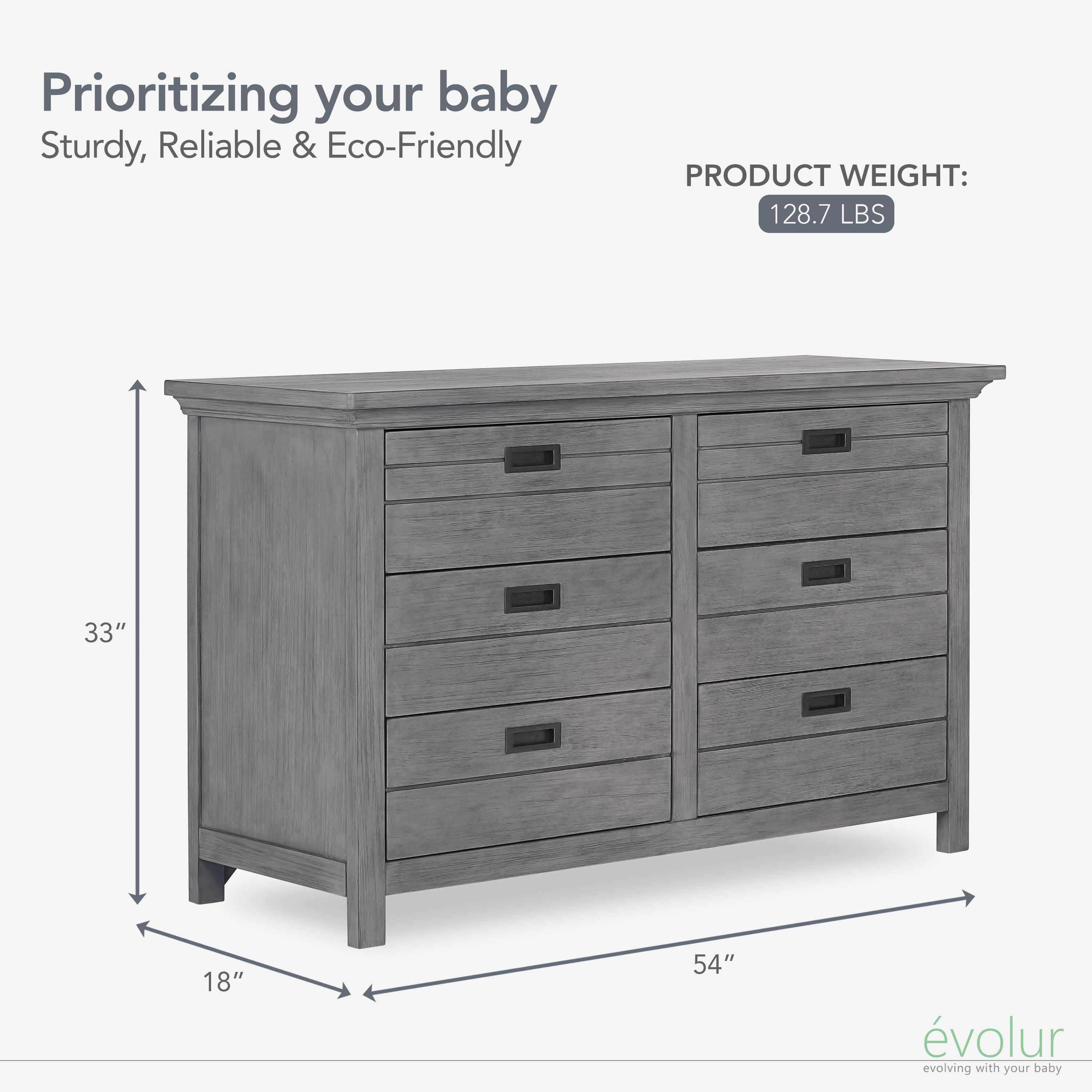 evolur belmar double dresser rustic grey Free Shipping! Waverly 6 Drawer Weathered White Farmhouse Storage Linen 365 Aug