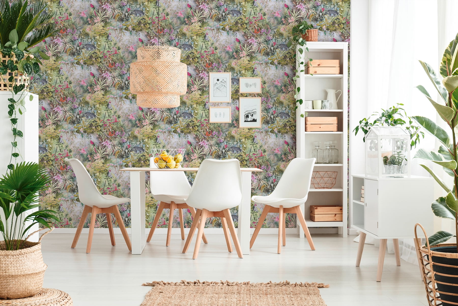 AS Creation Cordian Light Yellow Rainforest Landscape Wallpaper