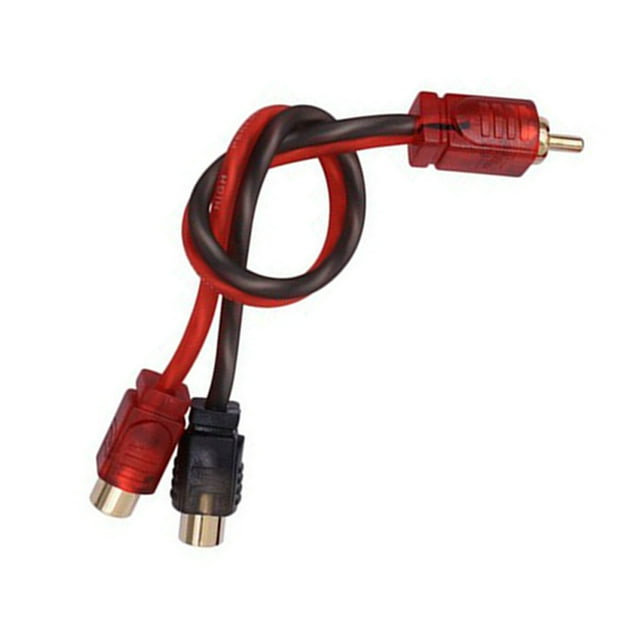stanreset Car Audio Cable Fast Speed Low Latency Vehicle Speaker Subwoofer Cord Automotive Automobile Modified Accessories 1 Male 2 Female