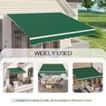 thumbnail image 2 of AECOJOY 8' x 10' Manual Retractable Patio Awning, Outdoor Awning Retractable Sunshade Shelter in Green, 2 of 9