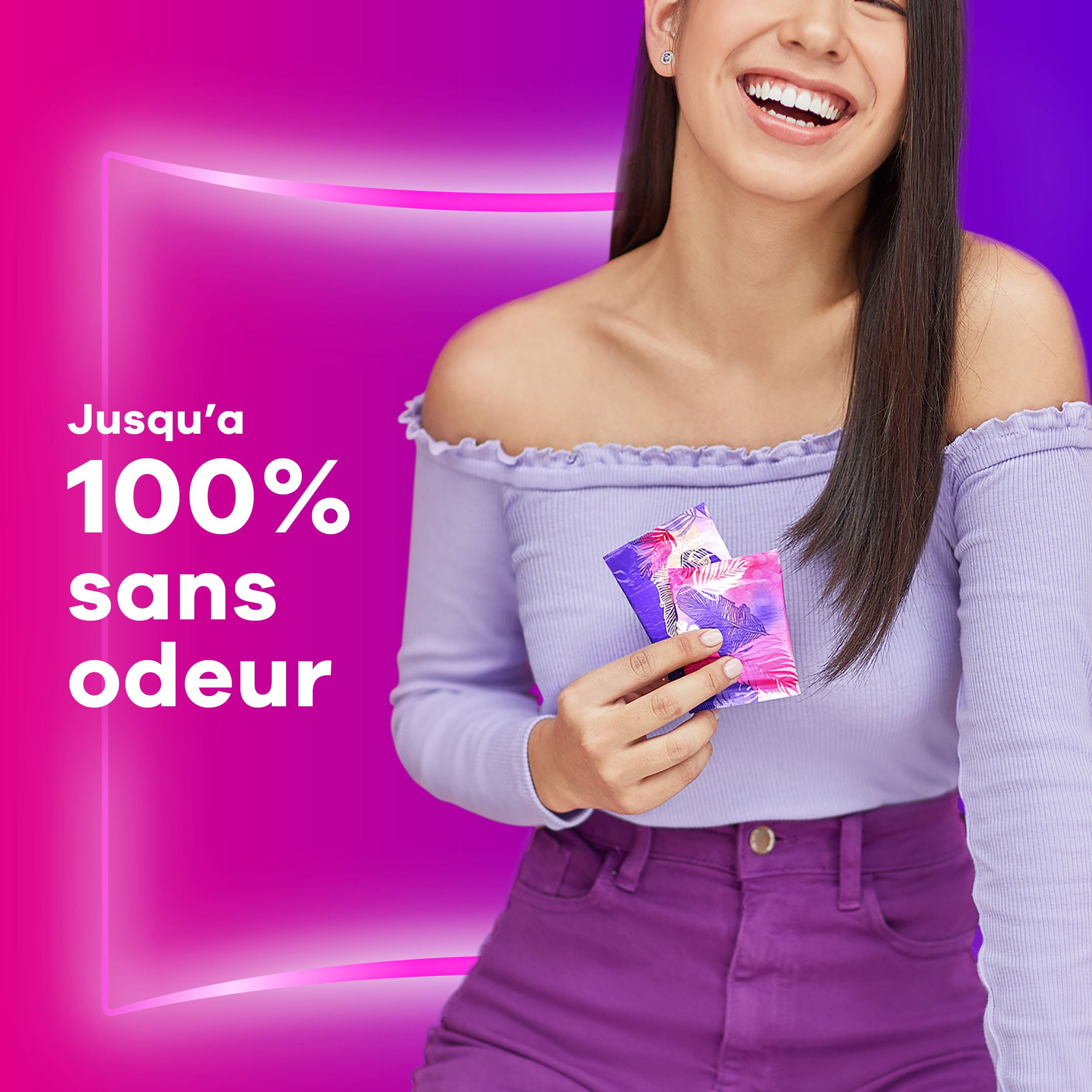 Always Radiant Daily Liners Light Absorbency, Regular Length, Up to 100% Odor Free and Fragrance Free, with Edge-2-Edge Adhesive, 96CT