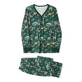 thumbnail image 4 of Family Matching Christmas Pajamas, Baby Romper/Animal Pattern Long Sleeve Tops and Pants Sleepwear Set, 4 of 9