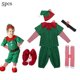 thumbnail image 1 of Disfraz de elfo de Año Nuevo para niños y niñas, conjunto de traje verde de Papá Noel con sombrero, vestido de fiesta de Navidad elegante, rendimiento, 2023, 1 of 4