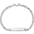 thumbnail image 4 of 14K White Gold Wg Anchor Link Id Bracelet (7 X 4.5) Made In United States lid66w-7, 4 of 5
