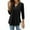 Black, variant on gakvbuo Fall Clothes For Women 2022 Trendy Business Casual Plus Size Tops For WomenWomens Casual V-Neck 3/4 Sleeve Solid Waist T-Shirt Blouse Tops