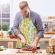 thumbnail image 1 of Easter Home Printing Linen Imitation Apron Kitchen Fouling Multi Functional Apron, 1 of 3