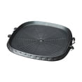 thumbnail image 2 of Luzkey Korean Grill Pan Korean BBQ Plate Rectangle Cooking Tool Heavy Duty Frying Pan Barbecue Tray for Restaurant Garden Travel BBQ, 2 of 8