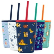 Simple Modern Disney Kids Cup 12oz Classic Tumbler with Lid and Silicone Straw - Vacuum Insulated Stainless Steel for Toddlers Girls Boys - Disney: Lion King