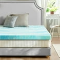 thumbnail image 1 of EDX TwinXL Size Memory Foam Mattress Toppers, Bed Topper Pad Cooling Gel Infused Soft Comfy Padding Breathable for Sleeper Sofa Couch RV Camper, CertiPUR-US Certified, 2 Inch Thick, 1 of 8