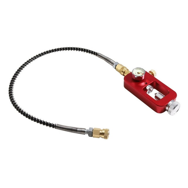 Langgg Adaptateur de Valve de Plongée 4500PSI Haute Pression Station de Remplissage 24 Pouces Rouge 24 Pouces