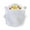 White, variant on Suction Bath Toy Holder, Waterproof Mesh Hanging Storage Bag with Strong Wall Absorption, Cartoon Design Bathroom Organizer for Kids