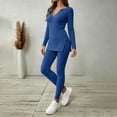 thumbnail image 5 of Admvng 2 Piece Outfit Set for Women Long Sleeve Top and Long Pants Casual Trendy Coordinated Tracksuit, 5 of 7