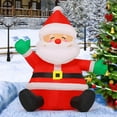 thumbnail image 4 of GOOSH Inflables navideños de 5 pies Decoraciones al Aire Libre de Papá Noel Papá Noel Sentado en el Patio con LED incorporados para decoración navideña de jardín y césped, 4 of 5