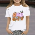 thumbnail image 6 of Frwgonr Little Girl Tops Mama's Boy Tee Shirt Top Summer Short Sleeve Clothes for Mother's Day White, Size 2-14 Years, 6 of 6