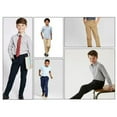 thumbnail image 3 of Boys Slim Straight Flat Front School Uniform Pants(Little Boys,Big Boys)(3-Pack), 3 of 6