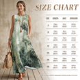 thumbnail image 5 of FOR U DESIGNS Green Tree Leaf Print Matching Outfits Linen-Style Couple Clothes Sets Sleeveless Summer Dresses for Women, Men's Casual Button-Down Shirts, 5 of 7