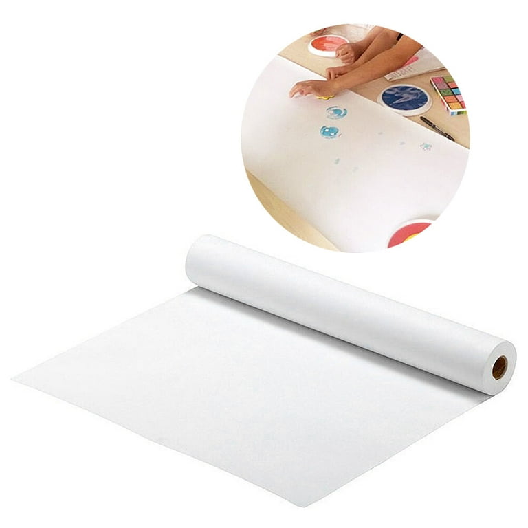 White Drawing Paper Roll (40cm x 10M) Art Paper Roll Arts Crafts Paper Roll  for Kids Projects Sketching Gift Wrapping Paper