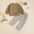thumbnail image 4 of TOWED22 Toddler Girl Clothes Long Sleeves Ruffle Top Jogger Pants Cute Fall Winter Casual Toddler Outfits Size:18-24 M,Color:Brown, 4 of 6