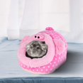 thumbnail image 5 of Cesta de felpa para conejillo de indias, cama nido suave y cómoda, casa, perrera, cueva, refugio cálido para erizo, hámster, chinchilla, ardilla, conejo y gato, 5 of 5