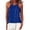 *Blue, variant on VBVC Women's Cotton Linen Halter Neck Tank Tops , Ladies' Casual Side Button Summer Blouses , Loose Fit Sleeveless Daily Wear Shirt For Women,Green,S-3XL